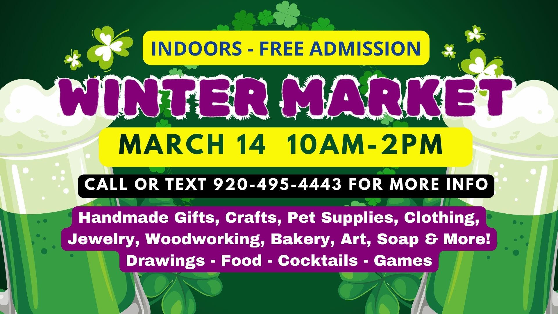 Craft & Vendor Market March 14th